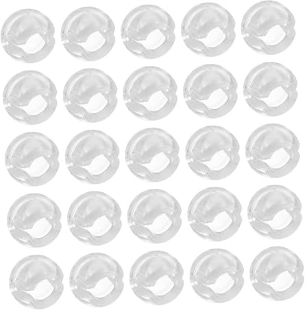 UTHCLO 25 Piezas Tope Transparente para Cadena de Cuentas de Persianas Verticales de Fijador para Flexible y Seguro de Longitud Estores Enrollables
