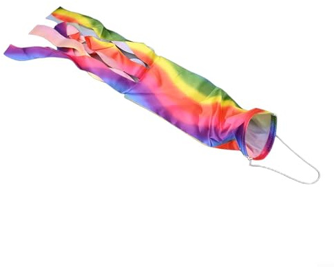 For Rainbow Decoration Resistant 140cm Colorful Outdoor Streamer for Garden Flag Festivals Caravan Plus Camping Having Weather Windsock Polye (70cm)