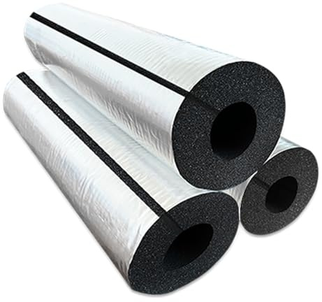 Rohrisolierungs-Schaumrohr, Aluminiumfolie, Wasserrohrisolierung, hochisoliert für Winterwasserrohre und Schwimmbadgriff im Innen- und Außenbereich (110 mm x 30 mm)