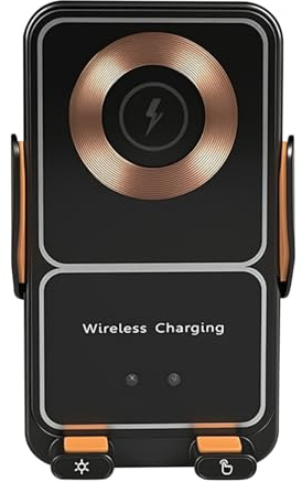 Cargador Inalámbrico para Coche - Soporte Giratorio 360 Grados para Teléfono En Coche,Carga Rápida 15W Antivibración con Detección Automática - Base para Salida De Aire Vehículo Automóvil
