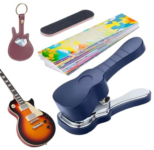 Gitarren-Plektrum-Stanzer, 5 cm, Werkzeug zur Herstellung von Plektren, Bassgitarren-Bohrer-Set, Musiker-Zubehör, Übungsaufführung, Anfänger, Spieler, Studio, Reisen, Zuhause, Show, individuelles