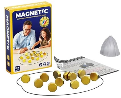 Gioco di scacchi magnetico portatile con magnete per viaggi e campeggio. Con 20-40 pezzi magnetici come regalo per bambini dai 9 ai 14 anni. Include gioco di dama e puzzle in forme geometriche.