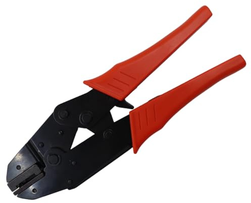 Ubric Pinza crimpatrice per Morsetti isolati, Pinza crimpatrice a cricchetto, Pinza crimpatrice elettrica HS-07FL per AWG 20-14 (0,5-2,5 mm²)
