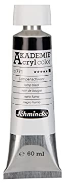 Schmincke AKADEMIE Acryl color Lampenschwarz in 60 ml-Tube, 23 771 011
