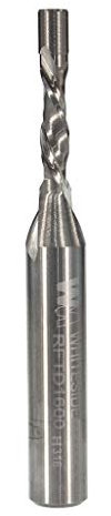 Whiteside Router Bits RFTD1600 1/8 pulgadas de diámetro de corte y broca de corte en espiral con corte hacia abajo