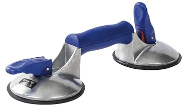 Bohle | Saugheber VERIBOR® | 2-Kopf-Alu-Körper, Tragfähigkeit 50 kg, Scheiben-Ø 120 mm