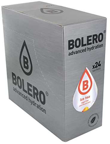Bolero ICE TEA PEACH | 24 x 8 g I refrescante polvo sin azúcar endulzado con stevia | vitamina C | bebida saludable recomendada por diabéticos | sabor a té helado de melocotón