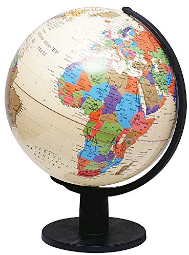 Campus University MSD250AY-6 CR - Bola del mundo luminosa, 25 cm, crema