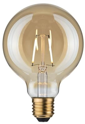 Paulmann 28399 LED Lampe Vintage Globe 95 2,7W Leuchtmittel Gold Dekolampe Beleuchtung 1700K E27, 170lm