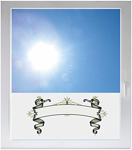 INDIGOS UG - Fensterfolie Blickdicht Tribal Ornament Himmel Ranke - 800x500 mm - Sonnenschutzfolie Fenster - Sichtschutzfolie Fenster Bad, Küche, Fenster, Milchglasfolie