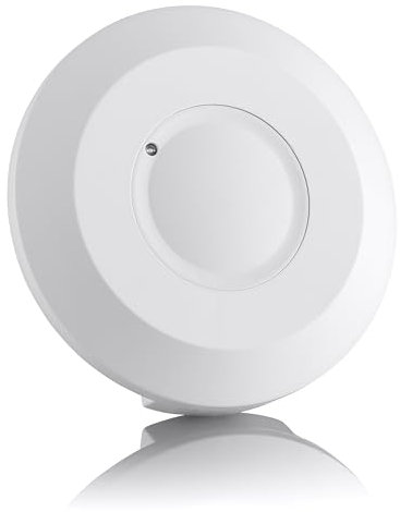 SEBSON® Bewegungsmelder Innen Aufputz - 2er Set - HF Sensor LED geeignet, Decken Montage programmierbar, Bewegungssensor 2-16m/ 360°, 3-Draht Weiß