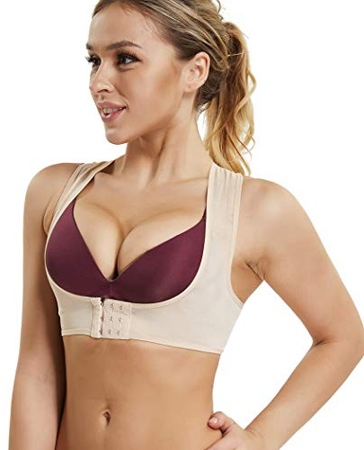 JOYSHAPER Chest Brace Up for Women Posture Corrector Bra Open Front Shaper Back Support Vest