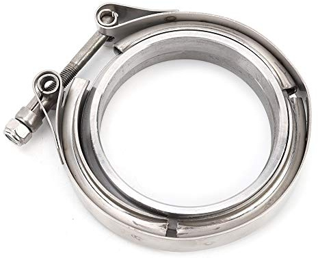 V-Band Klemmen, Fydun 2 Tlg Auspuffklammer 3 Zoll Turbo Abgasrohr Edelstahl V-Bandschelle Flanschsatz Befestigungsschelle für Abgasrohre, Fallrohr Popular