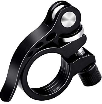 BESPORTBLE Quick Release Aluminum Alloy Seatpost Clamp for Road and Mountain and Easy to Install Black for Securing Your Bike Seat Post