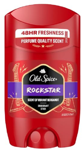 Old Spice Rockstar Deodorant, 6 x 50 ml, 24/7 färskhet med daglig användning, långvarig doft i parfymkvalitet, skyddar mot lukt, utan aluminiumsalter