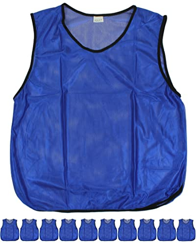 SPORTIKEL24 11 Trainings-Leibchen für Erwachsene – zum Markieren von Mannschaften – Sport Bibs ohne Logo – Kennzeichnungshemd für Damen & Herren