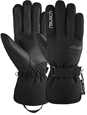 Reusch Skihandschuhe für Damen | extra warm & wasserdicht mit Softshell | winddicht & atmungsaktiv, Winterhandschuhe mit Klettverschluss, für Ski, Outdoor & Freizeit, Größe 6-8,5, Hellen R-TEX XT