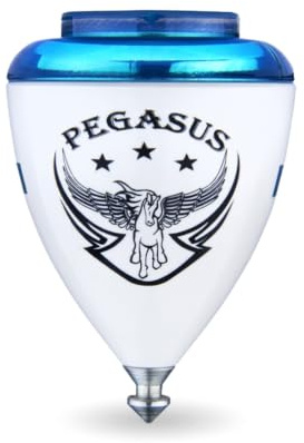 SPACE TROMPOS - Pegasus Punta Fija Acero, Tapa Color Azul, Incluye Cuerda