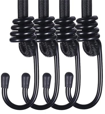 10 stück Spannseil Seil Plane mit Haken, Extra Stark Gummispanner, Expander Haken, Spanngummi Planenseil, Gummiseil mit Haken, Spanngummi mit Haken für Sonnensegel, Garten, Fahrrad, Auto, Tarp