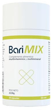 BARIMIX PACK 3, multivitaminas y multiminerales para pacientes bariátricos. Apto para cualquier técnica quirúrgica. Bote de 30 cápsulas, 1 cápsula al día. Tratamiento para 3 meses