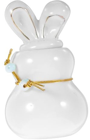 MAGICLULU Teedose aus Keramik Ostern-Keramikglas Vorratsbehälter für Teebehälter Container Bonbongläser dekorative Gefäße mit Deckel Zuckerdose mit Deckel Hase schmücken