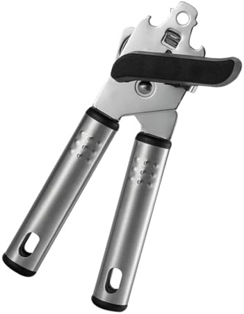 Abrelatas Manual de Acero Inoxidable Plata Rueda Giratoria