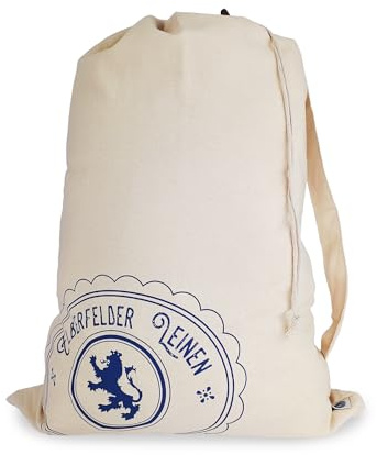 Elberfelder Leinen Wäschesack Baumwolle 50x68 cm mit Kordelzug – OEKO-TEX