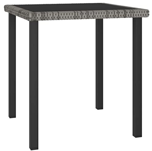 DYRJDJWIDHW bierzeltgarnitur,stehtisch,stehtisch klappbar,Garten-Esstisch Schwarz 200x100x74 cm Poly RattanIdeal für Gärten, Terrassen, Weihnachtsfeiern