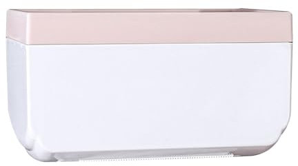 Aladeno Taschentuchspender-Box, wasserdicht, staubdicht, zur Wandmontage, Toilettenpapierhalter, berührungsloser Papierhandtuchspender, ohne Bohren, mehrfacher Taschentuchhalter (Cherry Pink)