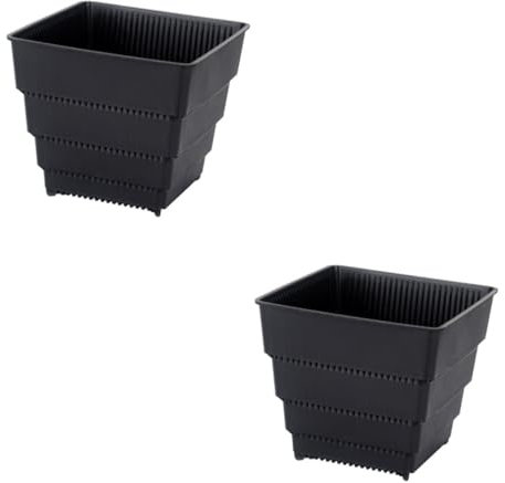 Supvox 2stücke Kreativer Blumentopf Atmungsaktivem Kunststoff Quadratisches Design Für Sukkulenten Und Kakteen Für Innen Und Außenbereich