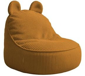 chilly pilley® Bodenkissen für Kinderzimmer Mumin Kissen Kuschelig Beanbag Sitzsack aus Cord (Honig)