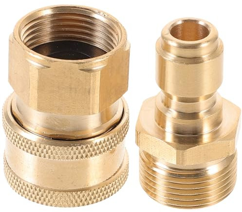 OKUMEYR 1pair Quick Connect Water Hose Fitting Coupler for Garden Hose Easy Installation Brass Connector for Quick Disconnect and Performance