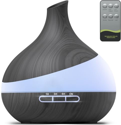500 ML Aroma Diffuser, Upgrade Diffuser für große Räume, 14 Farben LED automatischer Abschaltfunktion