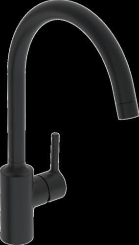 HANSA HANSAVANTIS Küchenarmatur, Ausladung 247mm, schwenkbarer Auslauf, 5220226733, Farbe: Mattschwarz