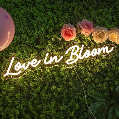 Xusdamyj kärlek till blomma neontecken, användaranpassat bröllopsljus, LED-tecken för bröllop bakgrund, handgjorda förmåner, promposal lampa