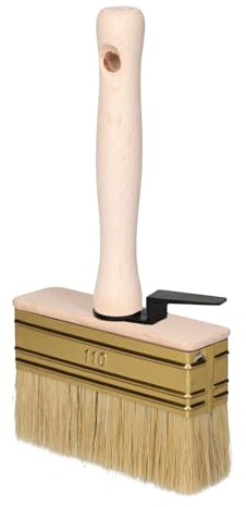 ToolSpace Brocha para Superficies 110 mm Quast Brocha Profesional para encolar Paredes y techos Mango de Madera Brocha para imprimación y Tinte de Papel Pintado de Seda