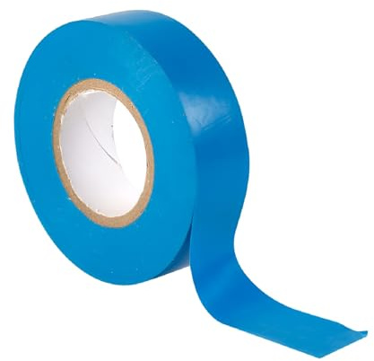 TERF® 1 paquete de cinta eléctrica azul de 19 mm x 20 m (66 pies), cinta aislante de PVC autoadhesiva fuerte para aislar, reparar, proteger cables eléctricos y amplio uso de cinta de sellado