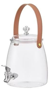 Parcela de agua Jarra de agua de 3/5/9L, tetera de gran capacidad, multifuncional, con tapa, cubo de agua, recipiente de almacenamiento en frío for cocina, jarra Contenedores de jugo(Medio)