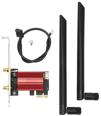 Scheda di Rete AX1800 Pro, Trasmissione Ad Alta velocità Adattatore WiFi AX1800 PCIe, Tecnologia di Trasmissione Avanzata PCIe Gigabit Network Card, per i Videogiochi Video HD