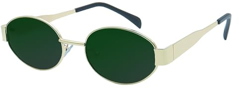 bingdwendwen Retro Oval Sunglasses for Women and men,Stylish Polarized Trendy Classic Shades UV400-Retro Metal Frames