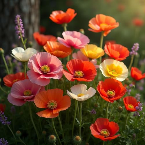 Poppy Iceland Mixed Seeds - Delicate, Long-Lasting Blooms in Soft Pastel Shades – Hardy Perennial Grown as Annual – Great for Borders, Pollinators & Cottage Gardens