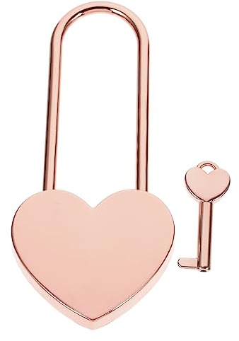 FUTUREORYY Lucchetto Cuore Piccolo Con Chiave Lucchetto Elegante Per Diario Scatola Gioielli e Zaino Design Classico e Facile Da Usare Per Proteggere Oggetti Preziosi