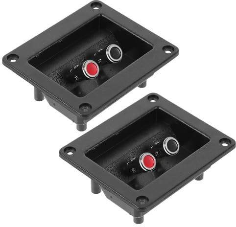 HIAKDOFT 2 Pezzi Terminali Altoparlante per Box Subwoofer Connettore Morsettiera Altoparlante Quadrato per Casse Acustiche Impianto Audio da Palco