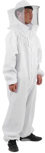 Biodlardräkt med bitskydd, heltäckande skydd med rund hatt, biodlingstillbehör för män(XL)