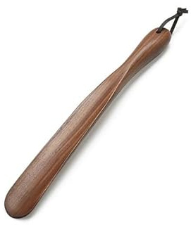 Skohorn Skohorn Svart Valnöt Trä Professionell Flexibelt Med Långa Handtag Användbar Skolyftare Skosked Hem Verktyg Sko-på-assistent(38cm Walnut)