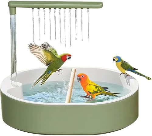 Byffoer Vogel Badehaus Badewanne,Vogeldusche Wellensittich Wellensittich Dusche,Automatische Haustier-Vogeltränke,Multifunktionaler Vogeldusche,Vogelbadewanne,für Sittiche