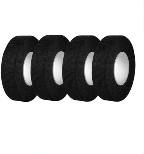Fingertejp & sporttejp, svart, 4-pack (1,5 cm x 10 m) – professionellt tejpband för klättring, bouldering och fitness – slitstark fingertejp för optimalt ledskydd och stabilitet under träning