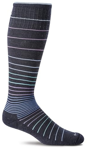 SOCKWELL Damen Kompressionsstrümpfe Reisestrümpfe Stützstrümpfe Circulator SW1W Kompressionsklasse 1 (15 - 20 mmHg),die therapeutischen Kniestrümpfe fördern die Durchblutung und beugen Schwellungen und Ermüdungen vor
