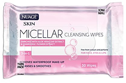 Nuage Micellar 3 in 1 Cleansing Wipes, Twin Pack