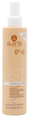 Alama Professional Liss Spray Extra Lisciante per Capelli Indisciplinati e Crespi, Spray Termoprotettore, Formula con Agave, senza SLES e Solfati, con il 90% Ingredienti Naturali, 250ml